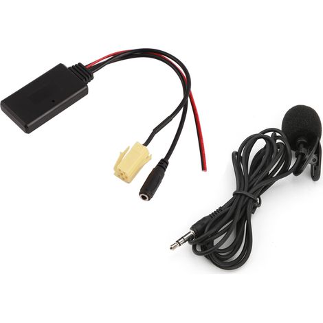 Adaptateur de câble AUX Bluetooth 5.0 avec microphone pour kit mains libres, compatible Fiat 500/Grande Punto/Qubo/Fiorino