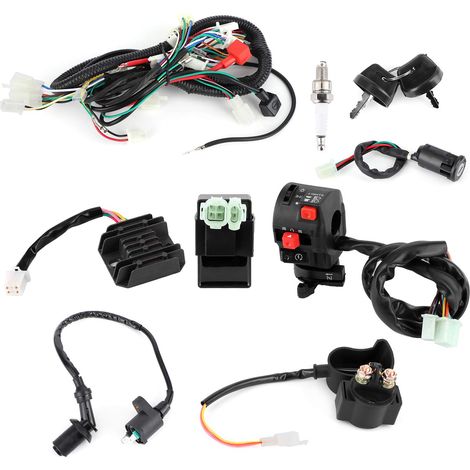 Ensemble de faisceau de câbles de moteur de démarrage électrique accessoire adapté pour GY6 125cc 150cc Quad Bike ATV faisceaux de câbles électriques