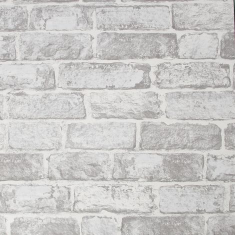 Art for the Home - Papiertapete - Backsteinwand - Weiβ - 10mx53cm (1/5)