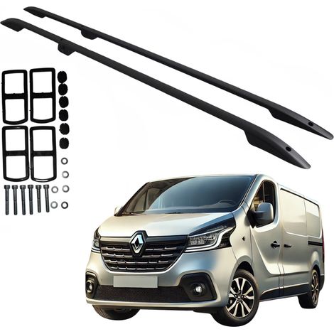 Barres de toit OPEL VIVARO RENAULT TRAFIC TALENTO NV300 2014- LONGUES NOIRES (1/5)