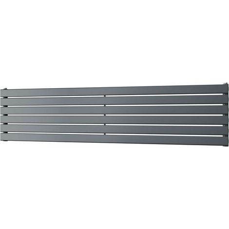 Typhoon Axis - Anthracite Horizontal Radiator H408mm x W1800mm Single Panel (1/3)