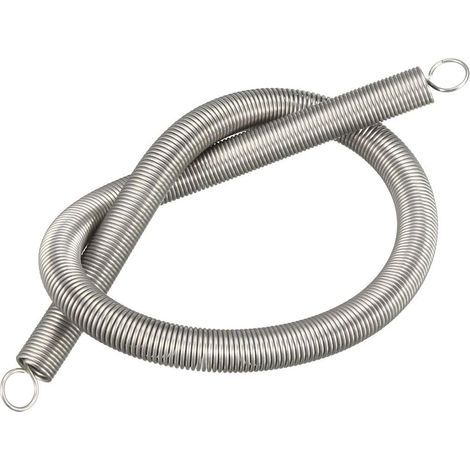 Tension Spring, Extension Spring, Wire Diameter 0.031", OD 0.31", Free Length 11.81", Stainless Steel, Small Double Hook (1/3)