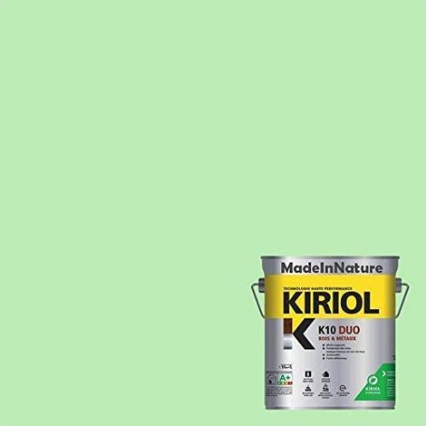 Peinture Métaux Antirouille, Sous couche et Finition, sur Fer, Acier, Galvanisé, même rouillés, très opacifiant - 2.5 litres - RAL 6019. (1/4)