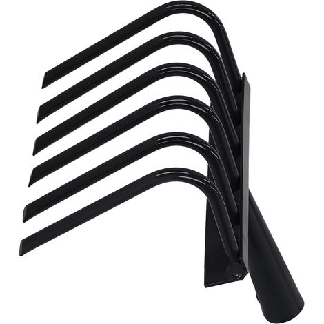 Houe à griffes, à 6 dents, en acier, pour désherber, ameublir et aérer le sol