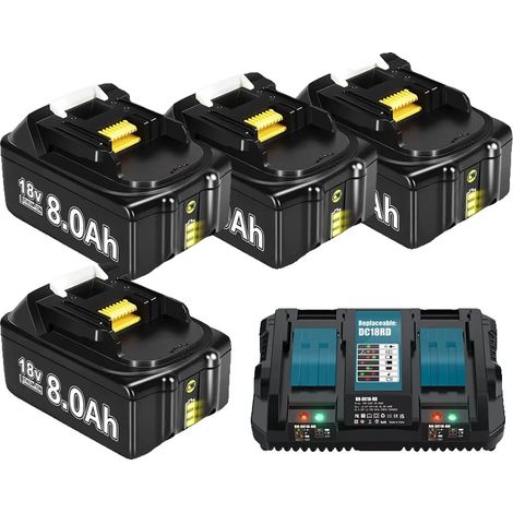 Capacidad de 8000 mAh, voltaje de 18 V, tipo Li-Ion (1/2)