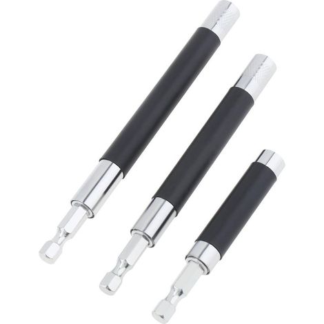 Lot de 3 guides de vis magnétiques évolutifs, porte-embout de tournevis, adaptateur de barre d'extension, adaptateur de tige de guidage de foret