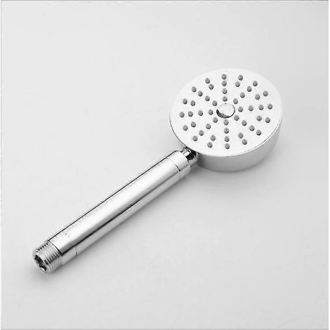 Cabine de douche de salle de bain, ronde chromée (argentée) (1/5)
