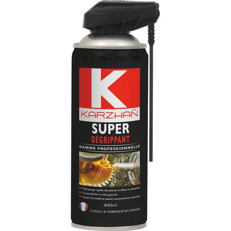 Super dégrippant 400 ml – Dégrippage rapide des pièces rouillées – Lubrifiant multisupport – 24550 – Karzhan
