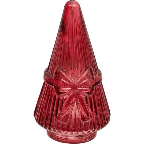Albero di natale illuminato con fiocco in vetro, 5 led, altezza 11 cm, alimentato a batterie - Atmosphera créateur d'intérieur (1/5)