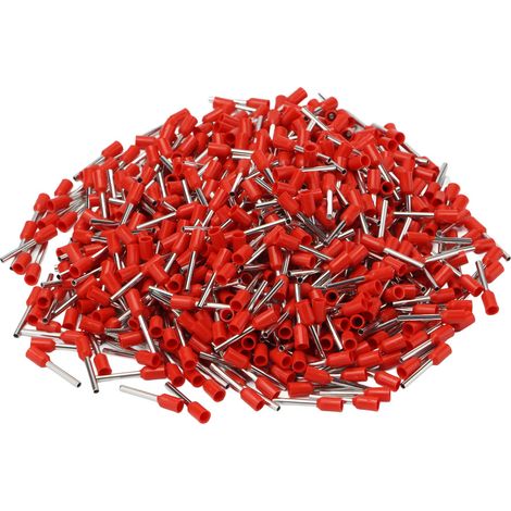 1000 Pièces Embouts de Fil Isolés Cuivre PVC Bornes à Pince Pré-Isolées pour Éclairage Transport E1012 (1/5)