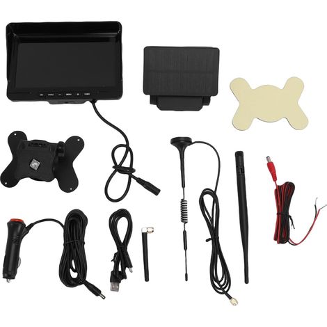 Caméra de Recul sans Fil, Caméra de Recul Magnétique Rechargeable à L'énergie Solaire avec écran 7 Pouces et Panneau de Recharge Solaire, Conception étanche sans Latence (1/5)