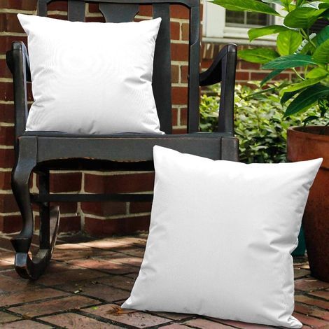 Housses pour mobilier de jardin Taie d'Oreiller Extérieure,Housse de Coussin de Jardin Protection anti-UV Revêtement Coussin Carré Imperméable en PU Revêtement pour Patio Sofa Canapé Balcon 18"x18"(45 (1/5)
