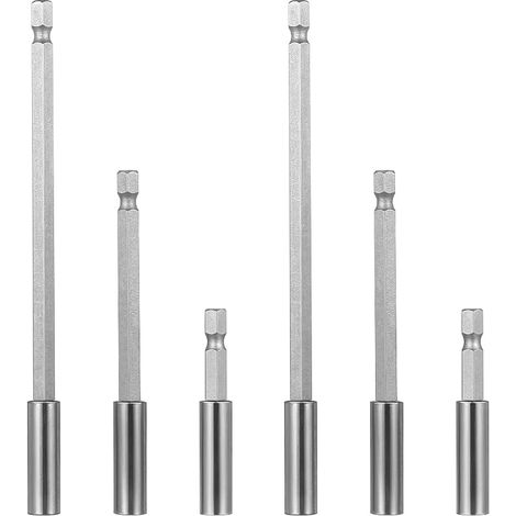 Porte Embout Visseuse Porte Embout Magnetique pour Visseuses 1/4" Rallonges Magnétiques pour embouts de vissage Porte-embouts Magnétiques 60/100/150 mm (1/5)