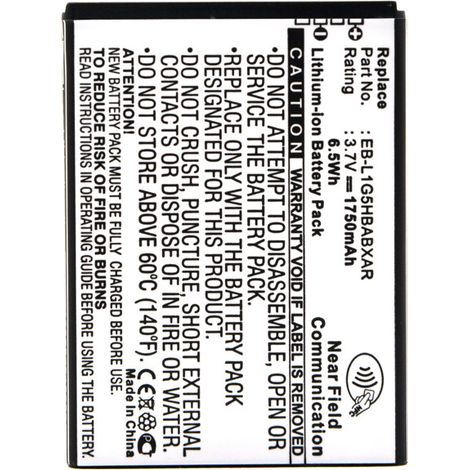 NX - Batterie téléphone, smartphone, GSM pour Samsung 3.7V 1750mAh - EB-L1G5HBAEB-L1G5H