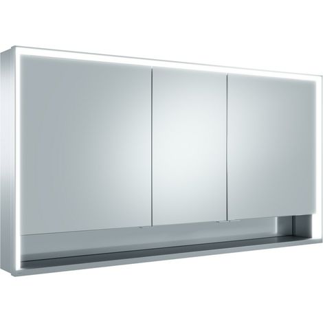 KEUCO Royal Lumos Spiegelschrank Wandvorbau 3-türig, kurze Tür, (1/2)