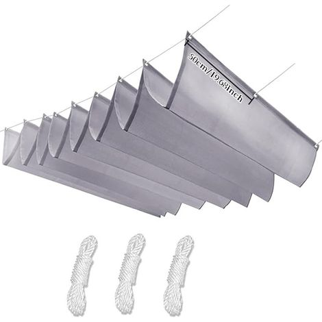 Auvent rétractable, pergola pour terrasse, balcon ou gazebo extérieur, 1 m x 3 m (1/5)