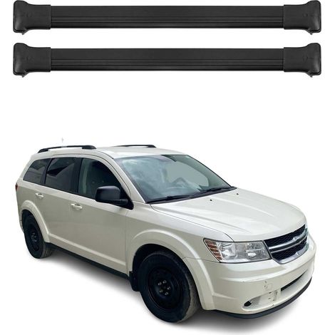 OMAC Aluminium Dachträger Querträger für Dodge Journey 2008-2021 – Max. 75 kg – 2 Stangen Schwarz (1/5)