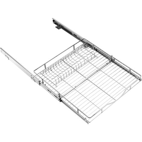 Mophorn Organizador extraíble para armarios de 500 x 535 mm (ancho x profundidad), cajones deslizantes de acero para despensa y organización del hogar, con acabado cromado y estantes deslizantes (1/5)