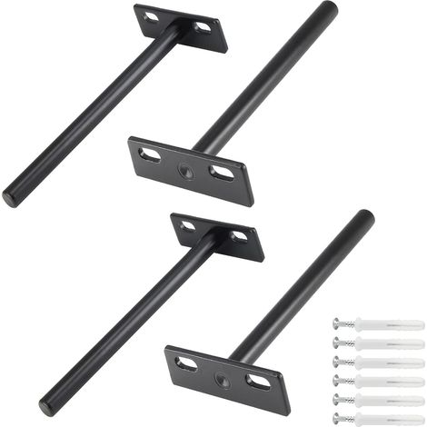 Set mit 4 schwebenden Regalträgern für 12,7 cm (5 Zoll), unsichtbare Metallbefestigung - AquaForge