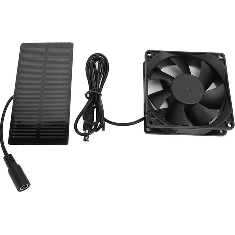 Ortviai Ventilateur solaire de ventilation 0,8 W pour tente, bateau ou véhicule – Panneau photovoltaïque en silicium polycristallin
