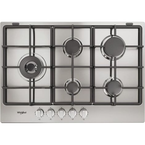 Whirlpool TGML 761 IX R Acero inoxidable Empotrable 73 cm Gas 5 Quemador(es)