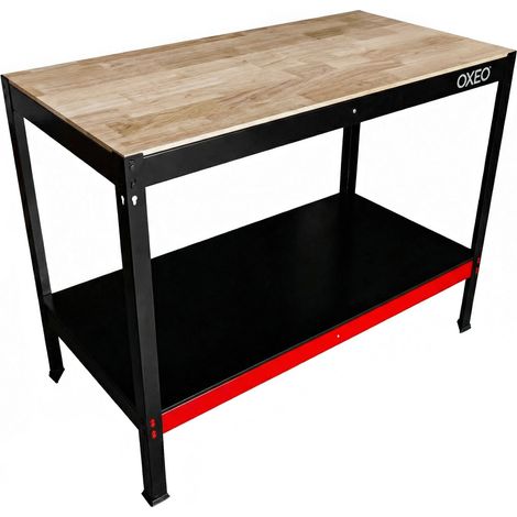 Etabli d'atelier - Table de travail - 120x60x90cm - Structure Acier - Montage sans Vis - Bricolage Atelier Garage