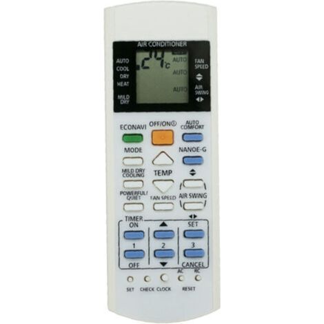 Convient à la télécommande du climatiseur Panasonic A75C3300 3208 3706 3708 3883 3935