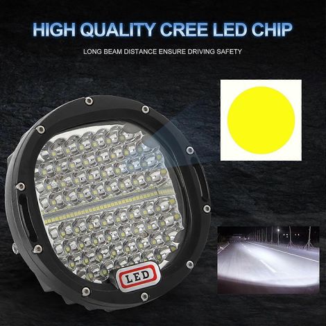 Projecteur de travail LED blanc 300 W/105 W pour voiture, SUV, quad, camion, tracteur et 4x4 (12 V/24 V). (1/5)