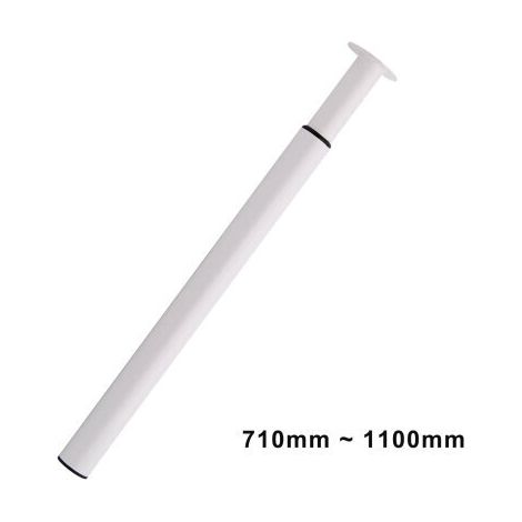 4-Pack Table Legs Adjustable Metal Breakfast Bar Leg, 60-100cm Height Metal Folding Desk Legs Folding Design for Kitchen Worktop, Dining Table (White)