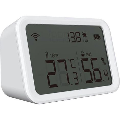 Tuya Zigbee 3.0 Temperatur- und Feuchtigkeitssensor für Lux-Detektor-Hygrometer-Thermometer