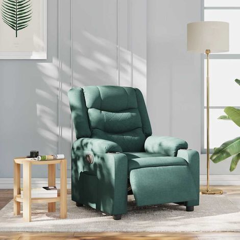Maison Exclusive - Relaxsessel Elektrisch Dunkelgrün Stoff