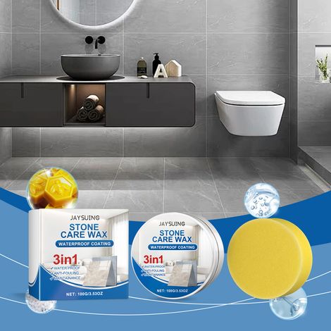 Stone polishing paste for ceramic tiles, terrazzo floors - 100g + 1 sponge (1/5)