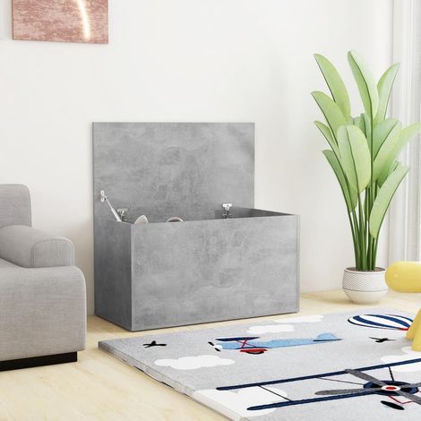 vidaXL Storage Chest Concrete Grey 84x42x46 cm Engineered Wood