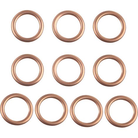 10 Pièces Joint Vidange Bouchon Voiture, 16 x 22 x 2mm Joint Cuivre Vidange  Rond Rondelle Plate Métrique, pour C3 C4 C5 Jumper Picasso DS5 Berlingo Duster 306 307 (1/5)