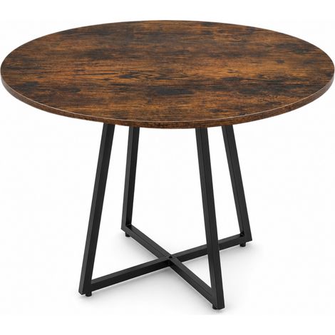 Runder Tisch auf kreuzförmigem Gestell, Ø 80 cm x 72 cm (1/5)