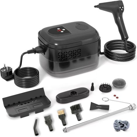 Nettoyeur vapeur avec 16 accessoires, 2500 W, réservoir de 1400 ml (1,8 quart), nettoyeur vapeur portable à main avec 6 niveaux réglables, nettoyeur vapeur avec un temps de chauffe de 15 secondes pour (1/5)