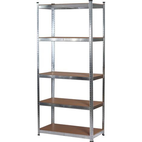 Scaffale in metallo zincato con 5 ripiani MDF rinforzati - 90x40x180H cm (1/3)