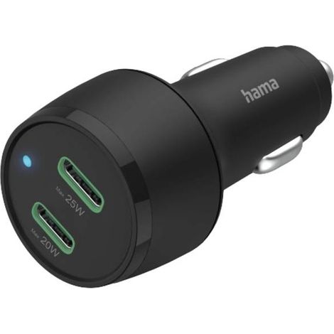 Hama Car Charger 45W 00201632 Caricatore USB Automobile, Camion Corrente di uscita max. 3000 mA 2 x USB-C®