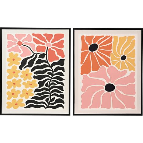 Kaemingk Gemälde Leinwand Blumen 2-fach sortiert 50 cm Wandbild