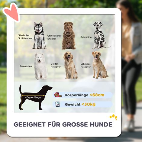 Poussette pliable pour grands chiens, chariot animalier 4 roues avec laisses de sécurité et freins, vert foncé (1/4)