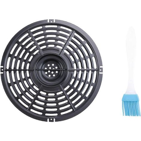 Accessoires pour friteuse à air chaud : grille, plaque de cuisson, compatible avec les poêles antiadhésives, brosse incluse, grille pour friteuse à air chaud, grille de cuisson vapeur (1/5)