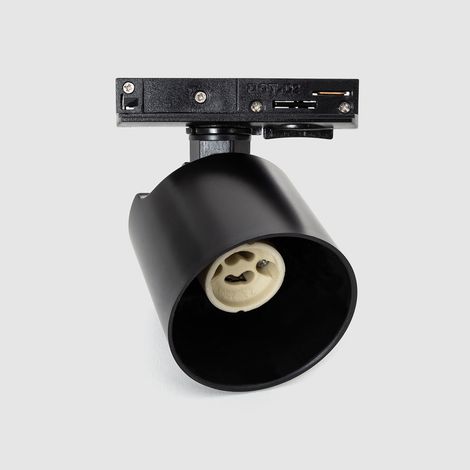 Foco Carril Monofásico Davos para Bombilla LED GU10 AR111 Negro (1/5)