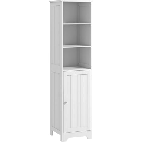 Beyamis Badezimmerschrank, WC-Schrank, 40 cm x 38 cm x 160 cm, Weiß