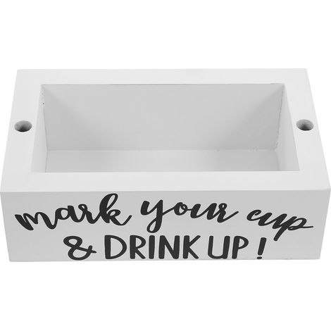 gobelet en bois avec porte stylo blanc grande capacité pour (1/5)