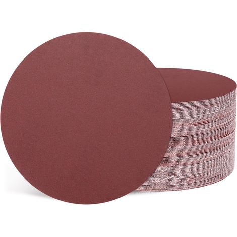 60 Pcs Disques À Poncer 125 mm crochet Papier De Verre Orbital Rouge (1/5)