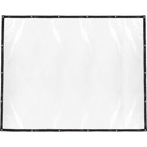 Bâche transparente imperméable avec œillets, résistante, en PVC, pour plantes de terrasse - 200 x 250 cm - Noire (1/5)