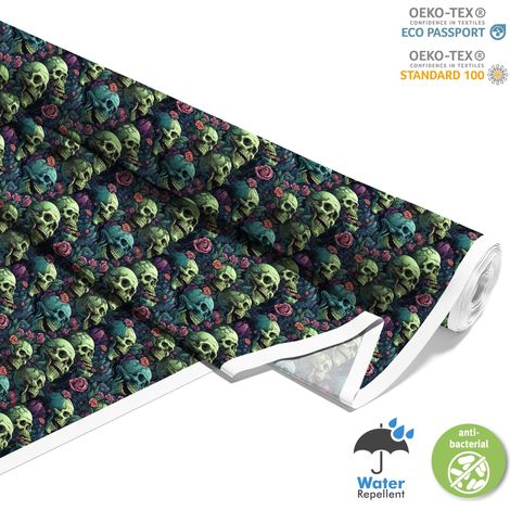 TESSUTI DECORATIVI PER ESTERNI OXFORD - Motivo Teschio I DX4992 (1/5)
