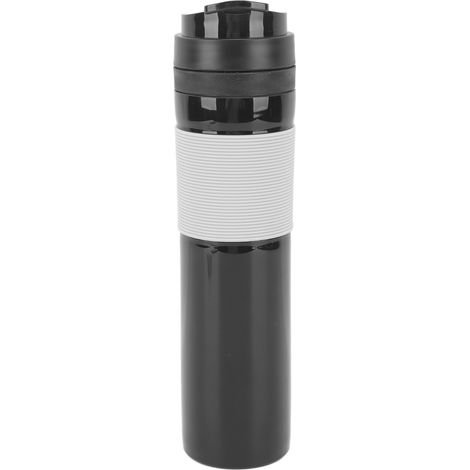 300-ml-Reisekaffeepresse mit auslaufsicherem Design, tragbare Kaffeemaschine für den täglichen Gebrauch in Schwarz (1/5)
