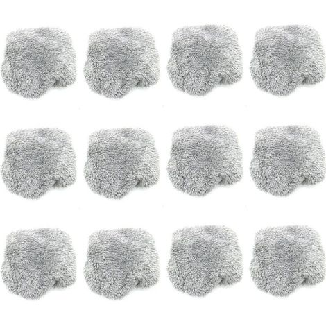 Lot de 12 Chiffons Microfibre pour Aspirateur Robot Nettoyeur Vitre et Sol Électrique (1/4)