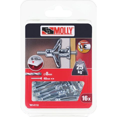 16 Metallspreizanker Ã˜ 4 x 33 mm mit M4 Schrauben MOLLY - M14110-XJ